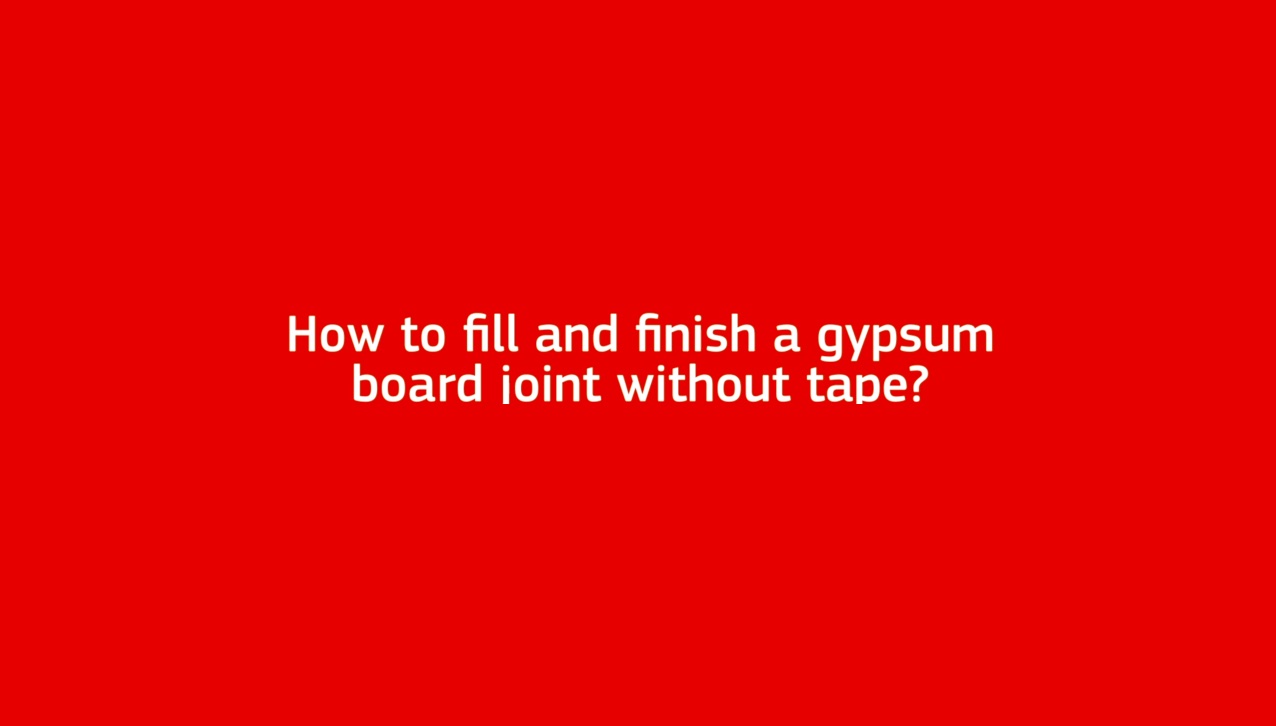 Play video: How to fill and finish a gypsum board joint without tape?