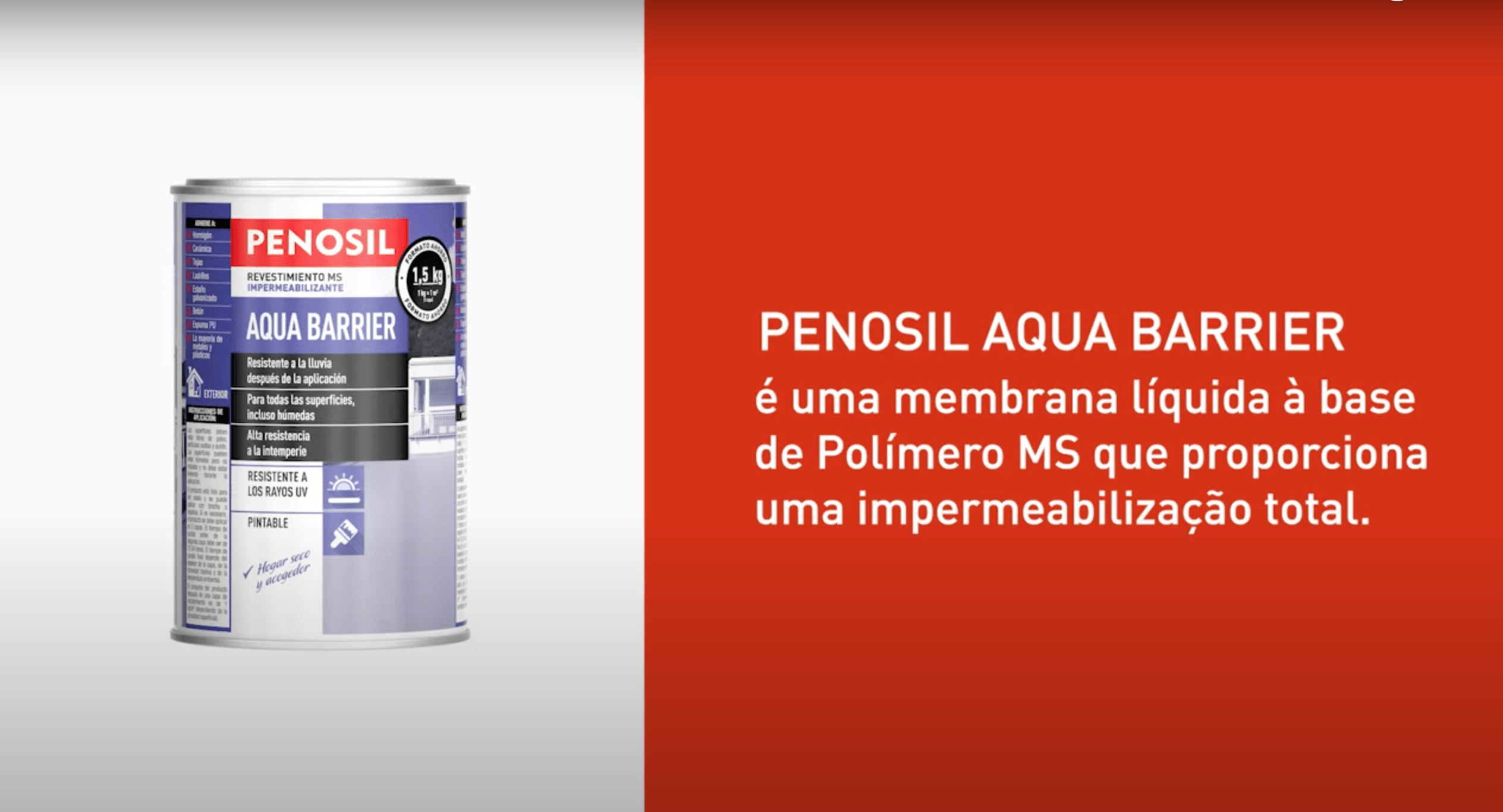 Play video: Como impermeabilizar telhados e outras coberturas de forma simples e durável | PENOSIL Aqua Barrier