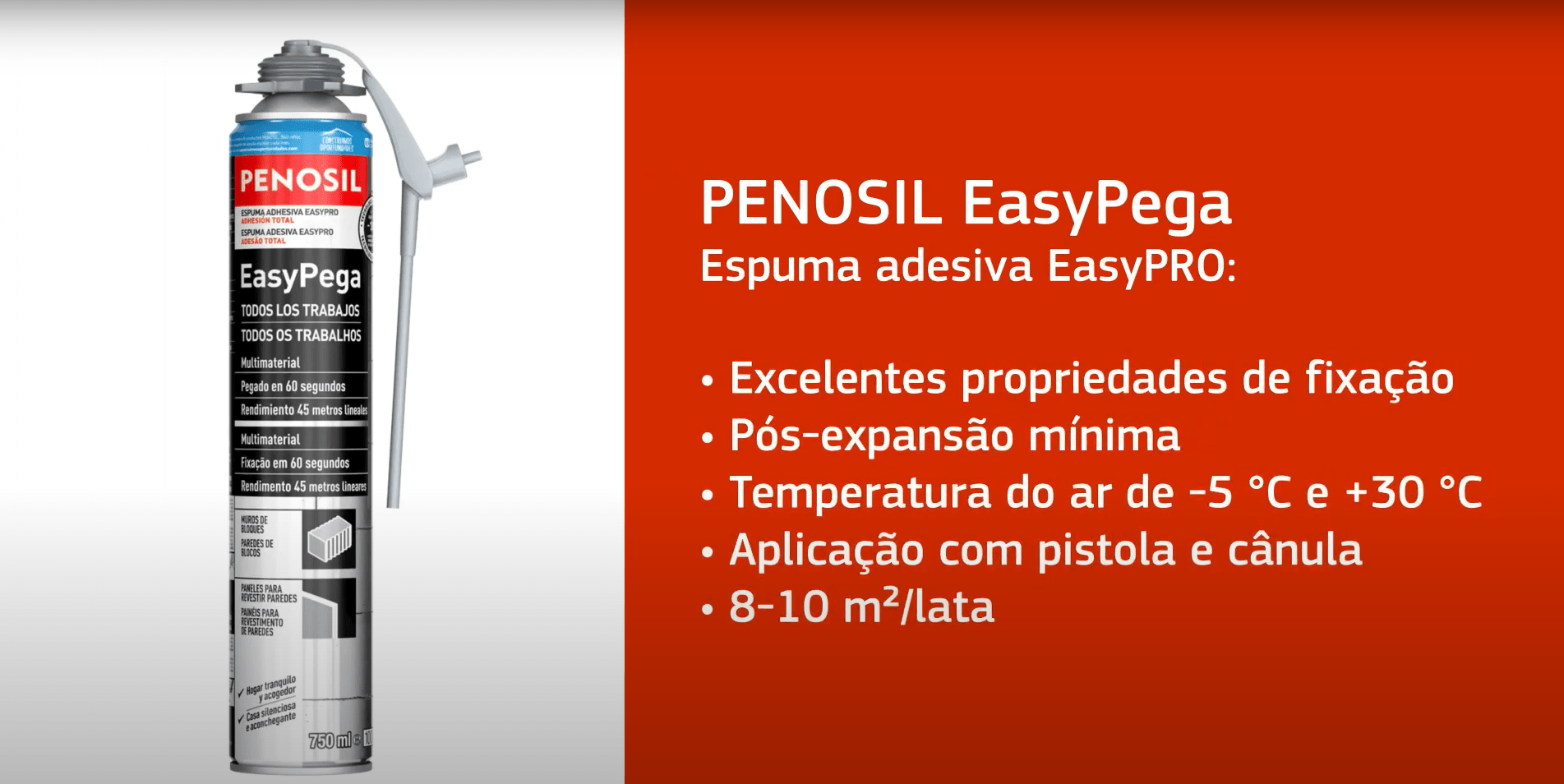 Play video: Trabalhar com espuma adesiva | PENOSIL EasyPega