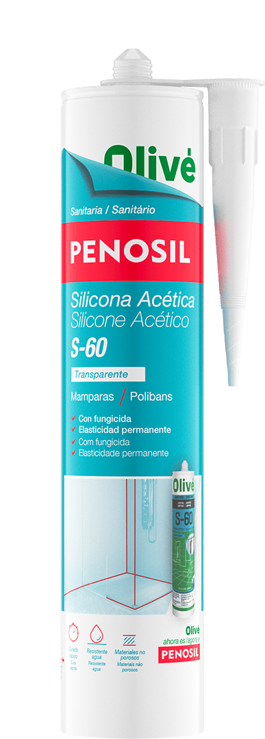 PENOSIL Silicone Acético S-60 sanitário fungicida para polibans