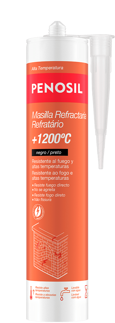 Massa refratária resistente fogo direto +1200º Penosil