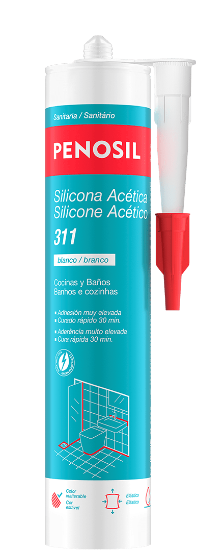 Silicone Acético Sanitário de cura Rápida Penosil 311 Branco