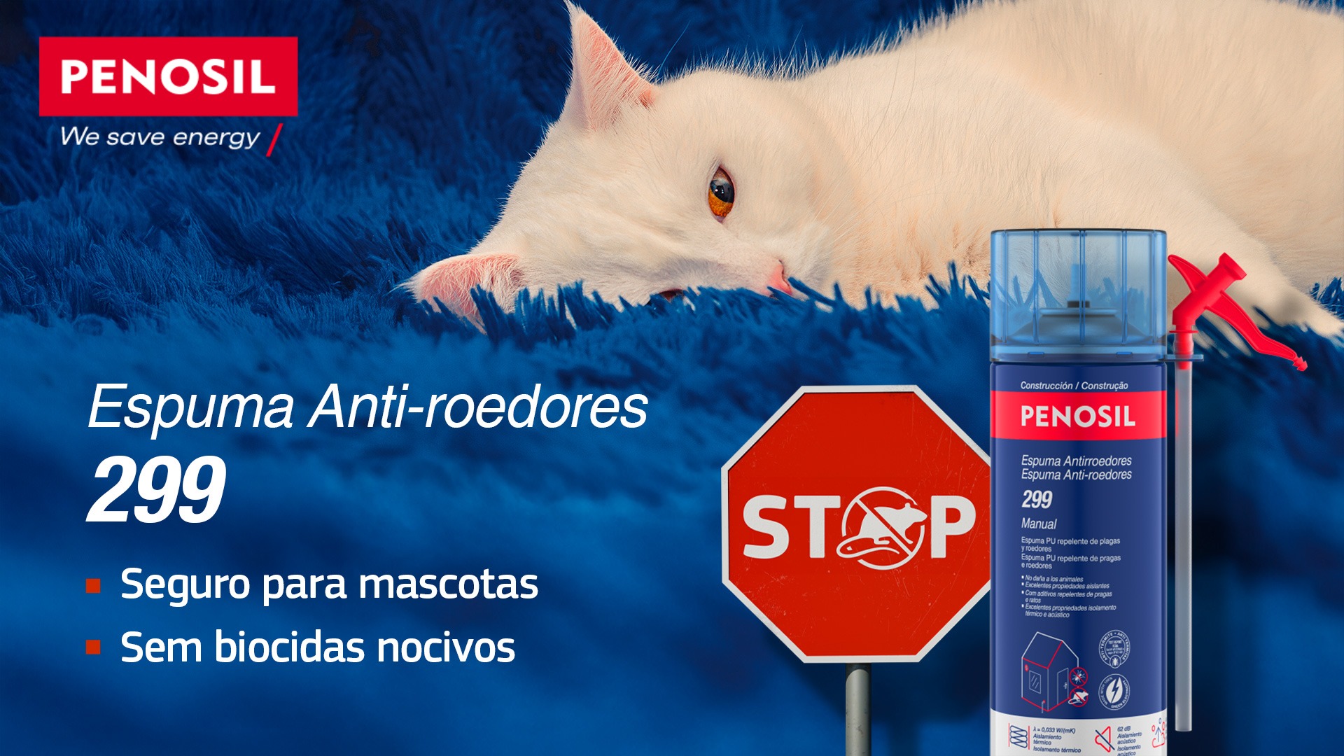 Play video: Espuma Anti-roedores 299. Repelente de pragas, térmitas, insetos e roedores