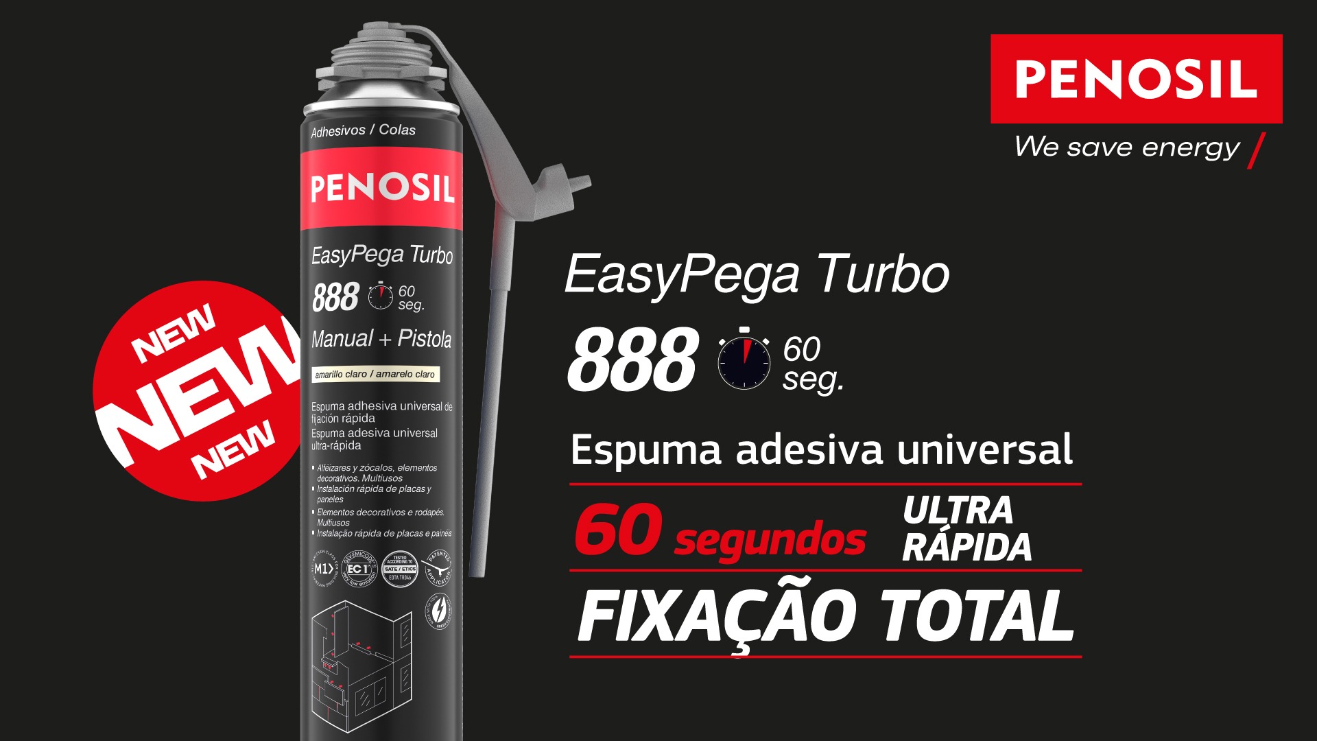 Play video: EasyPega Turbo 888 – Fixação em 60 seg.