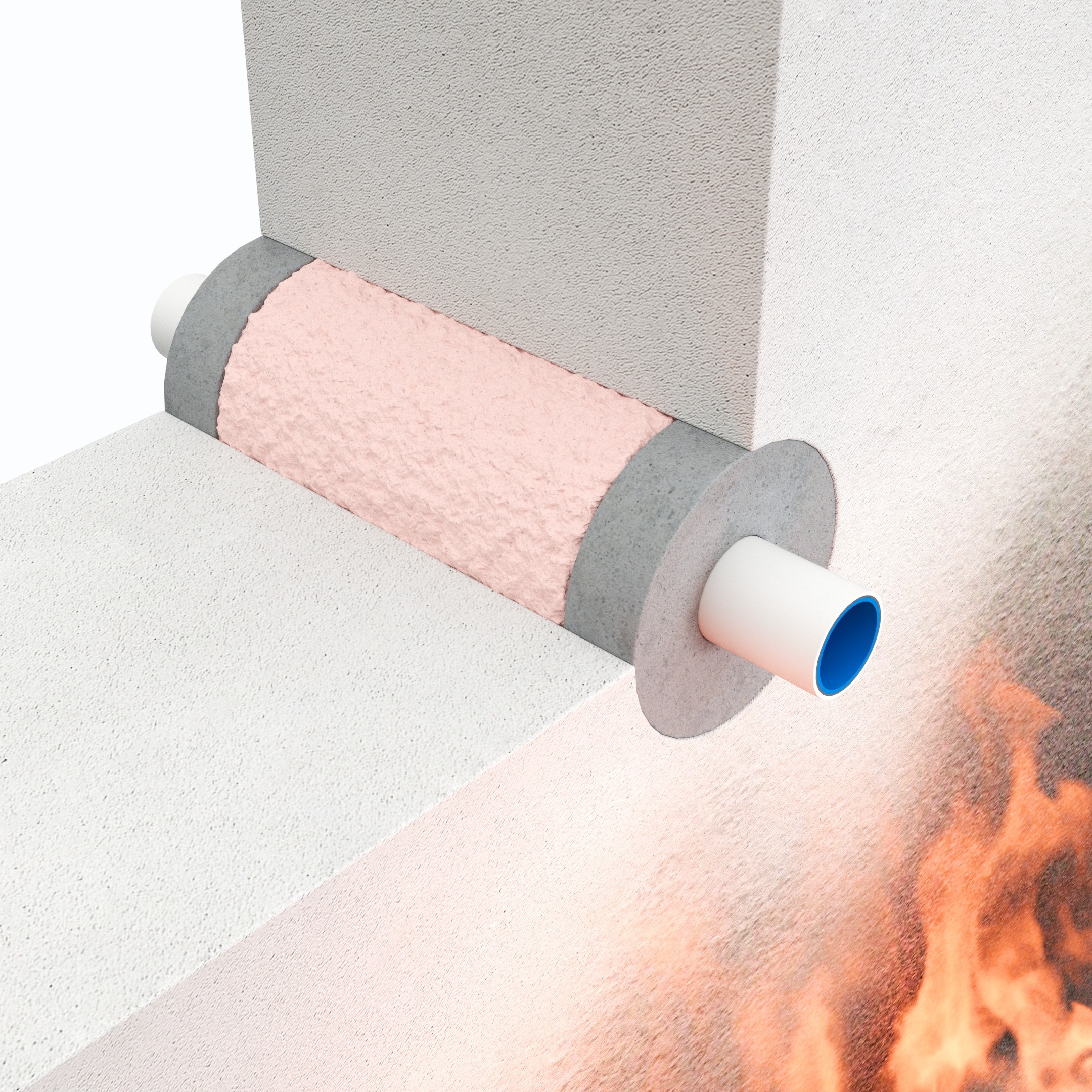 Protecția la foc a trecerilor de țevi din compozit de aluminiu