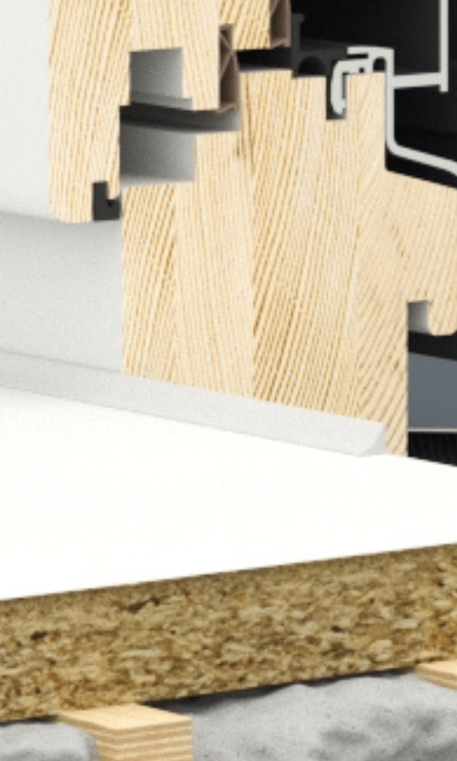 Sealing joints between window sill and window in ventilated brick facade system