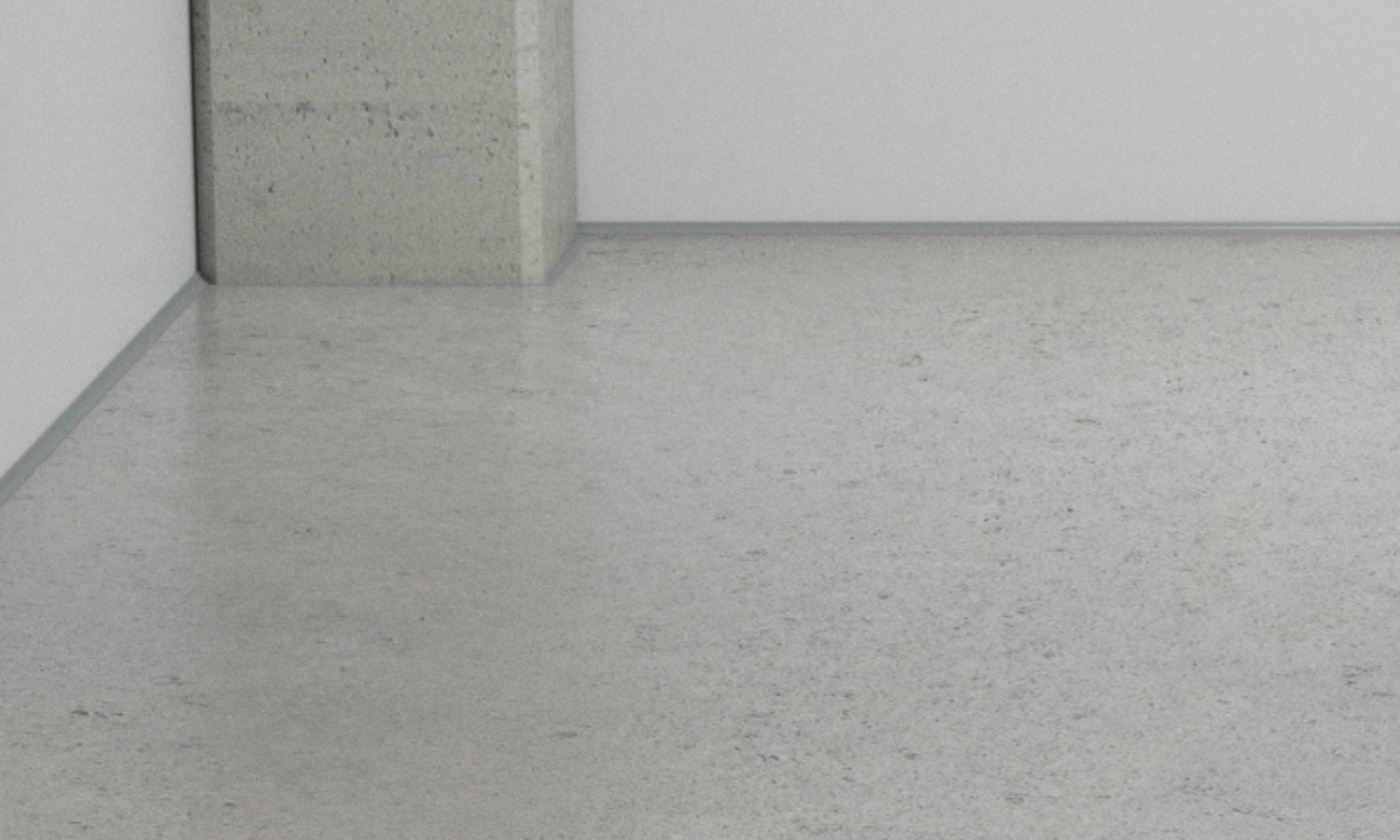 Close-up view of dust proofing the concrete floor