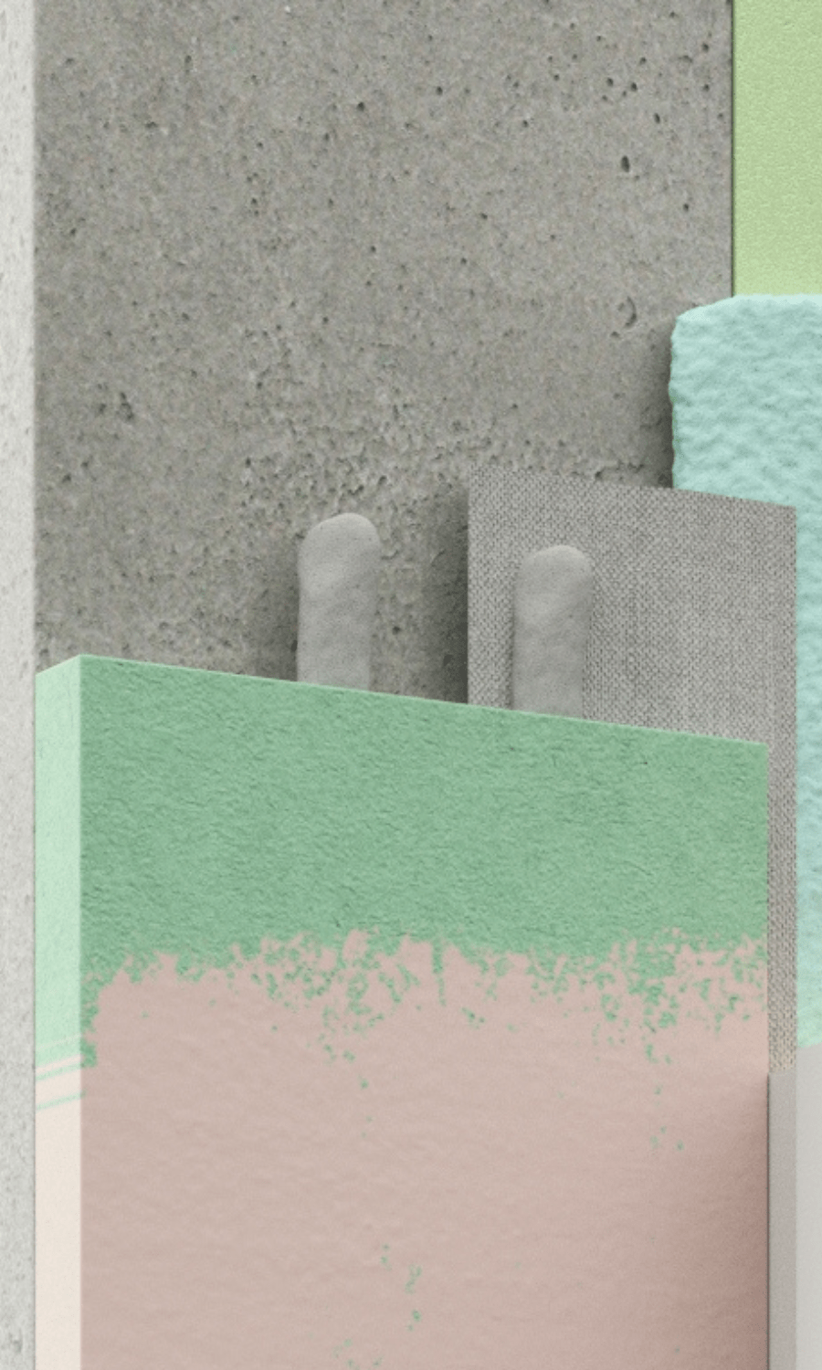 Gluing construction boards to the window jamb with foam adhesive in concrete sandwich panel facade system