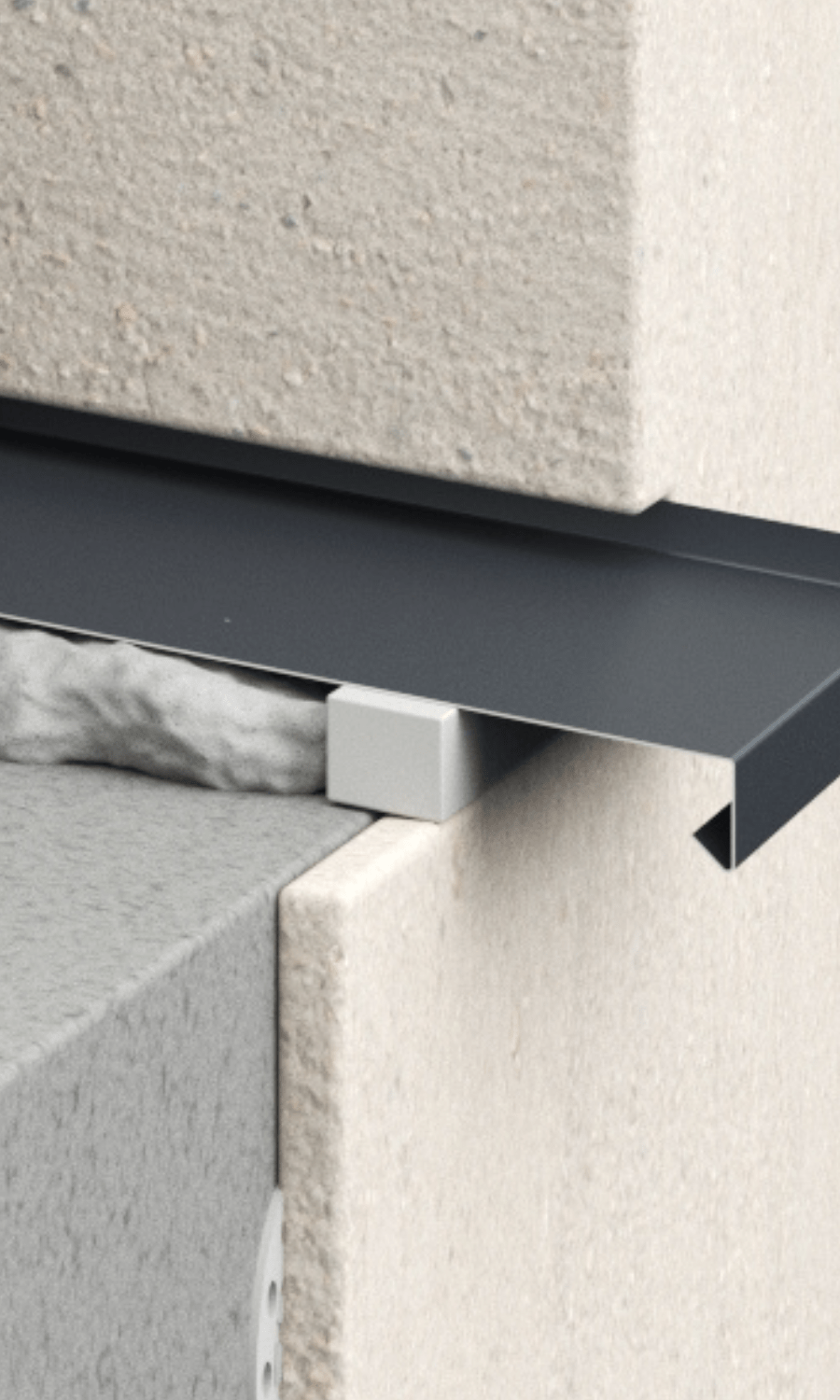 Sealing under window tins in ETICS Facade system