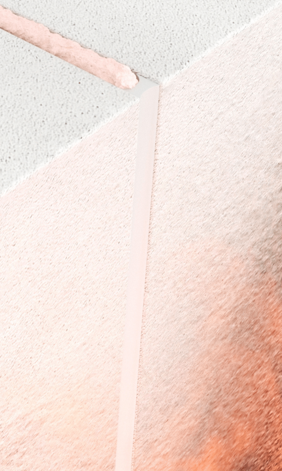 Close view of Penosil fireproofing solution, vertical joint sealed with fire resistant silicone