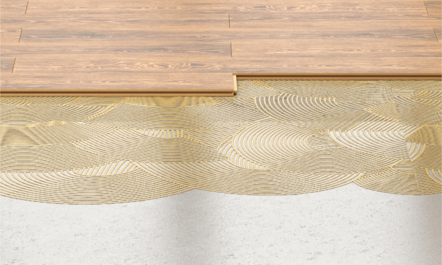 Close-up view of gluing the parquet Penosil solutions