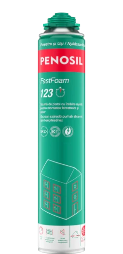 FastFoam 123 spumă de pistol cu întărire rapidă pentru montarea ferestrelor și ușilor