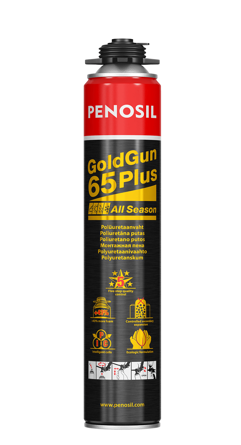 Penosil GoldGun 65 Plus All Season polyurethane foam with the highest stable quality and increased output
