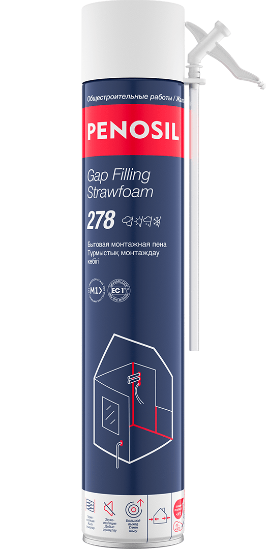 Gap Filling Strawfoam 278 полиуретановая пена с трубочкой-аппликатором всесезонная product image