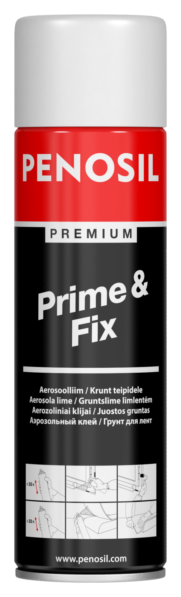 Prime&Fix аерозольний клей для склеювання та грунтовки