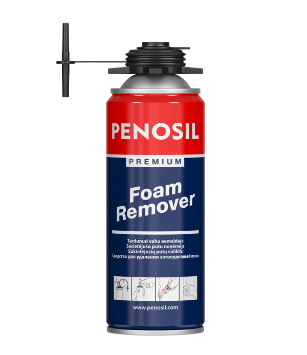 PENOSIL Premium Foam Remover for dissolving cured construction foam.