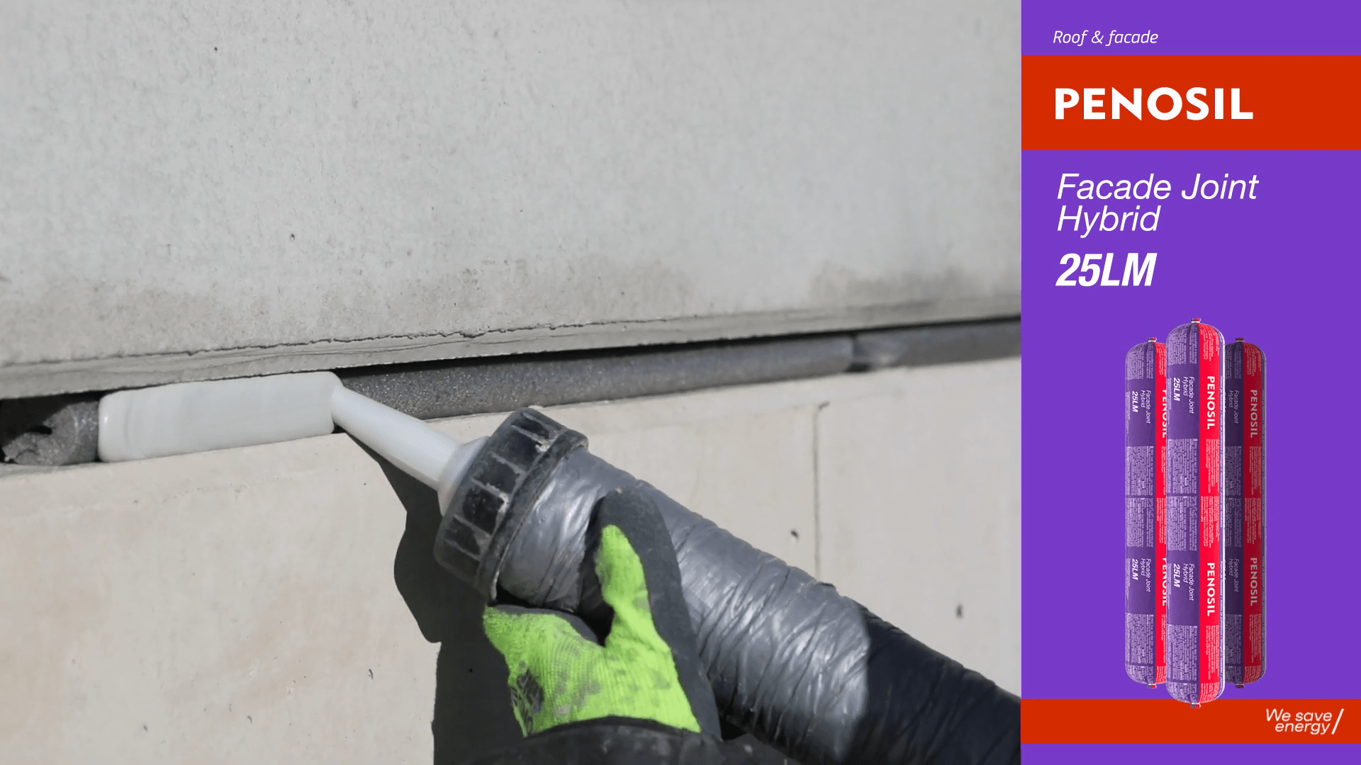 Play video: Penosil Facade Joint Hybrid 25LM
