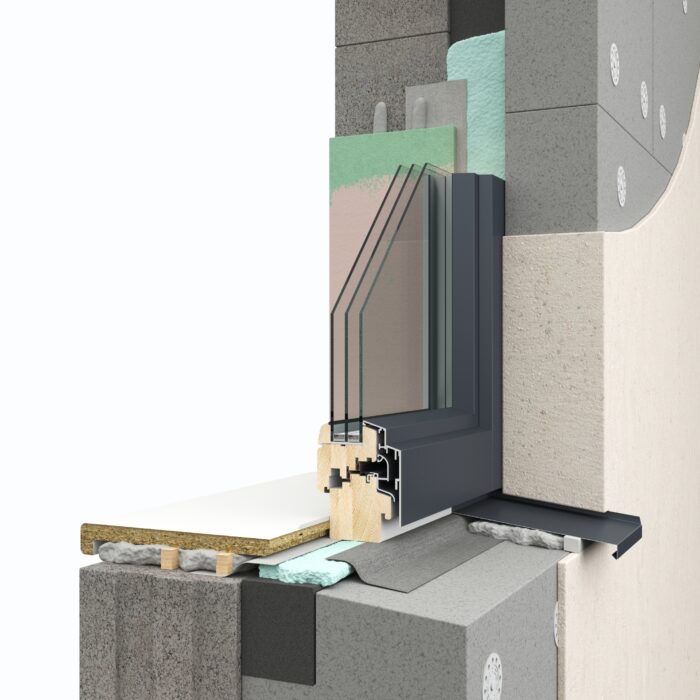 Window solution for ETICS facade system