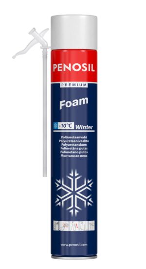 Изоляционная пена PENOSIL Premium Foam Winter с трубочкой-аппликатором для работ в зимнее время.