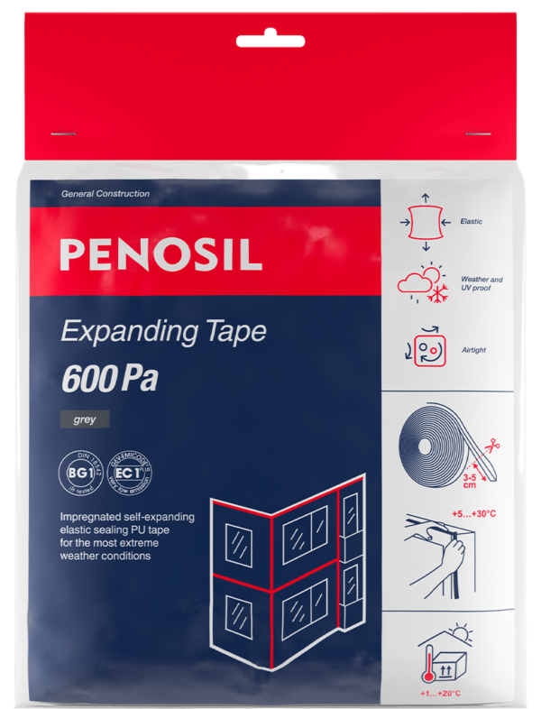 PENOSIL Expanding Tape 600Pa self-expanding BG1 polyurethane sealing tape