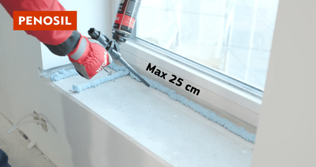 Play video: Installing window sills with foam adhesive