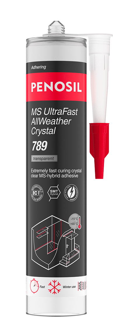 MS UltraFast AllWeather Crystal 789 - Crystal-clear all-weather hybrid adhesive product image