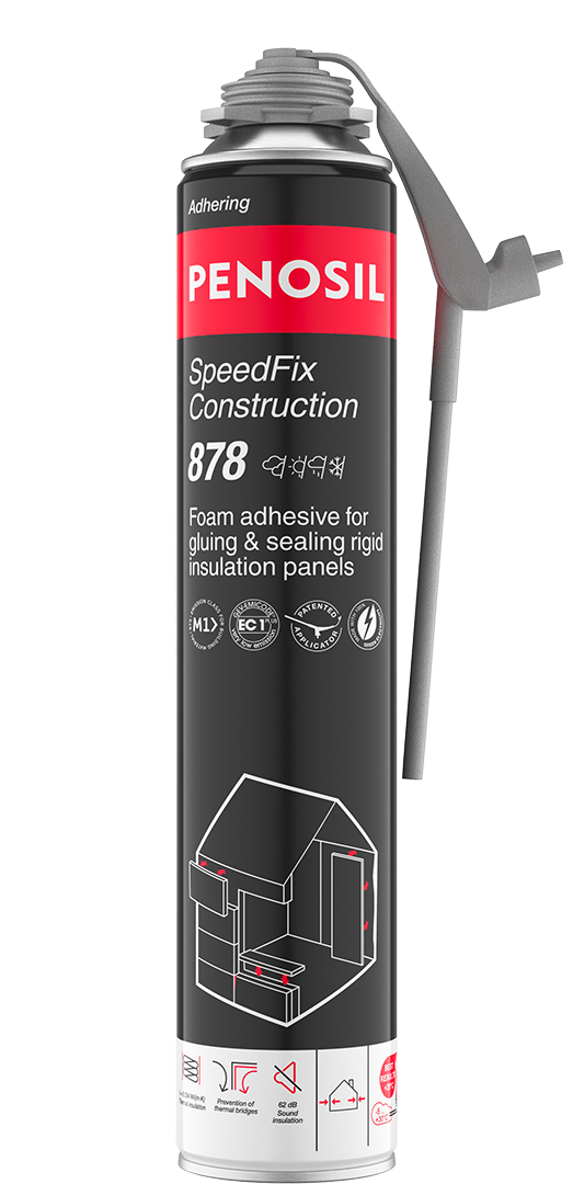 PENOSIL SpeedFix Construction 878 foam adhesive with EasyGun applicator product image